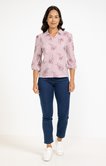 Tee-shirt col polo manches 3/4