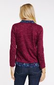 Tee-shirt 2-en-1 col chemise