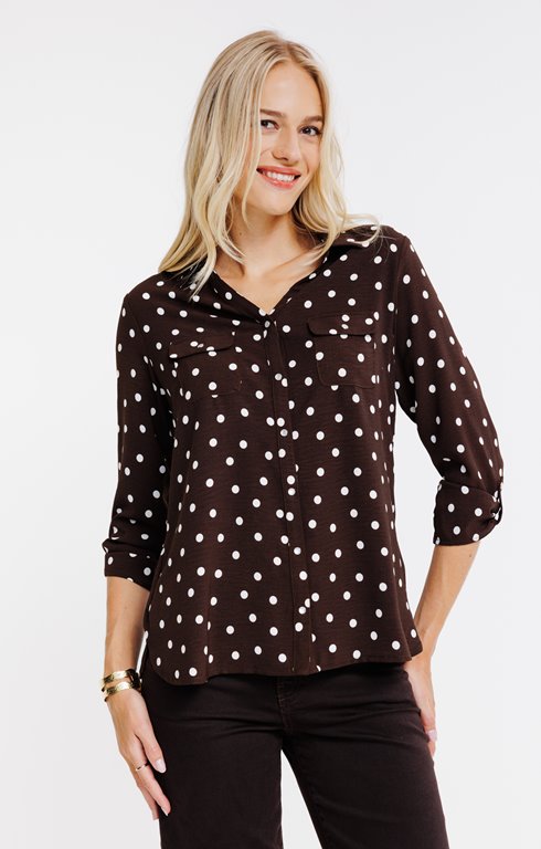 Chemise imprimé pois