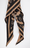 Foulard jacquard imprimé, forme triangle