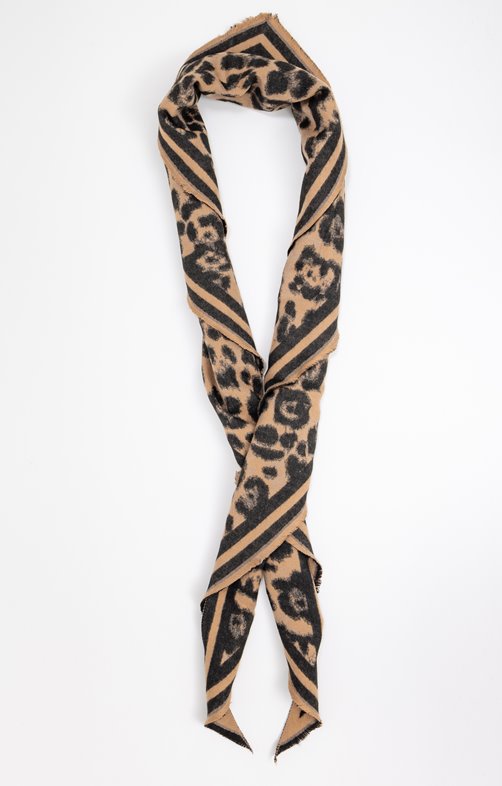 Foulard jacquard imprimé, forme triangle