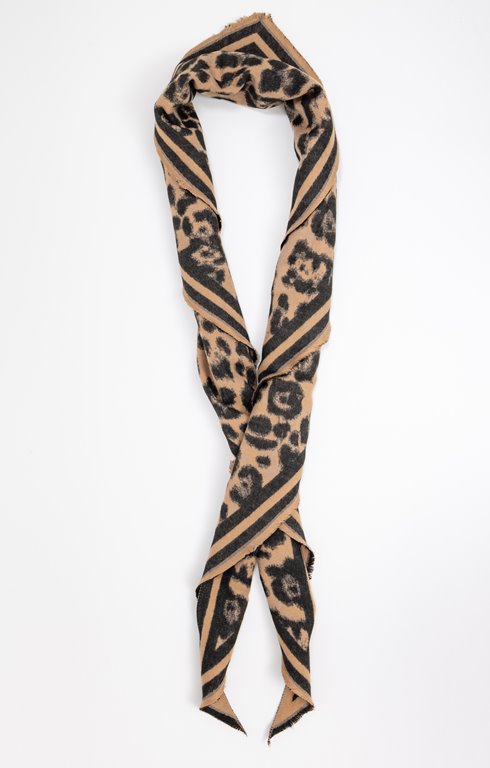 Foulard jacquard imprimé, forme triangle