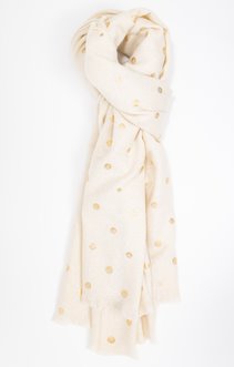 Foulard chaud à pois dorés