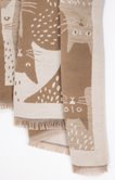 Foulad jacquard chaud motif chats