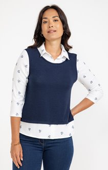 Tee-shirt 2-en-1 manches 3/4