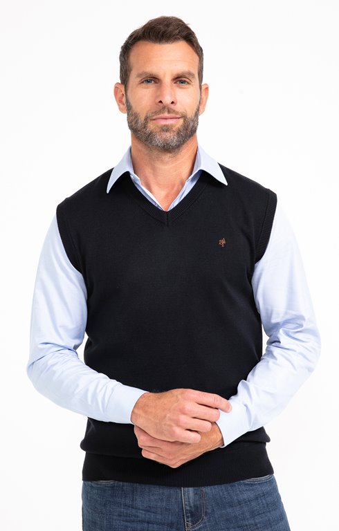 Pull col V sans manches Richard
