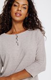 Pull matière fantaisie