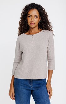 Pull matière fantaisie