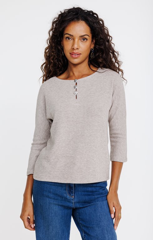 Pull matière fantaisie