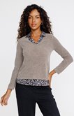 Pull 2-en-1 imprimé léopard