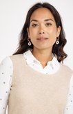 Tee-shirt 2-en-1 manches 3/4 col chemise