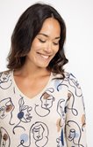 Tee-shirt imprimé visage manches longues