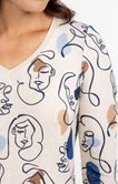Tee-shirt imprimé visage manches longues