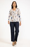 Tee-shirt imprimé visage manches longues