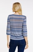 Tee-shirt imprimé col v et manches 3/4