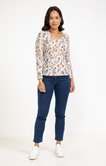 Tee-shirt imprimé fleurs manches longues