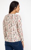Tee-shirt imprimé fleurs manches longues