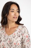 Tee-shirt imprimé fleurs manches longues
