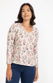 Tee-shirt imprimé fleurs manches longues