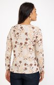 Tee-shirt imprimé fleurs manches longues