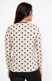 Tee-shirt à pois et manches longues