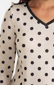 Tee-shirt à pois et manches longues