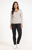 Tee-shirt à pois et manches longues