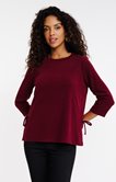 Tee-shirt uni avec nouettes