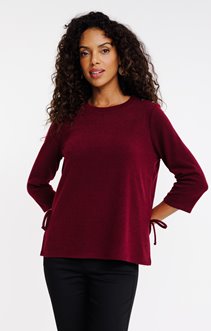 Tee-shirt uni avec nouettes