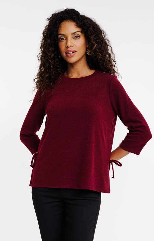 Tee-shirt uni avec nouettes