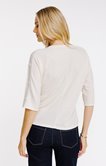 Tee-shirt uni manches 3/4 et col rond