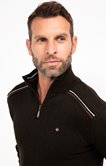 Pull col montant uni Browny