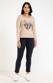 Pull imprimé placé