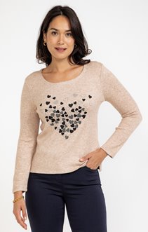 Pull imprimé placé