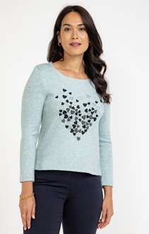 Pull imprimé placé