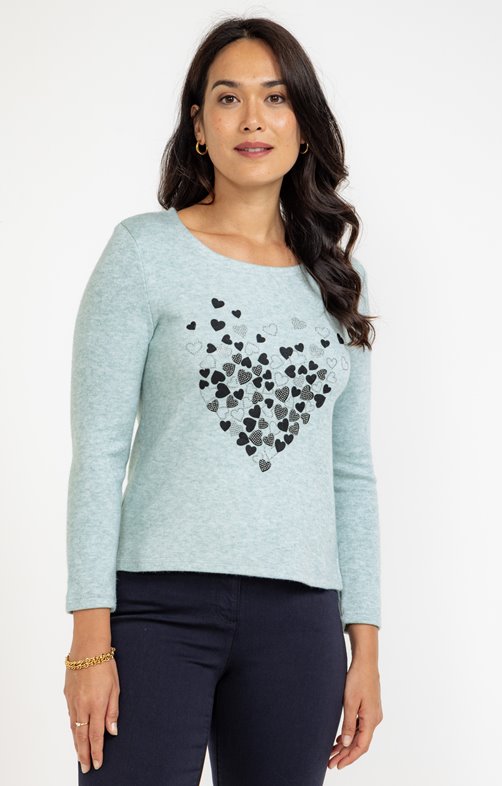 Pull imprimé placé