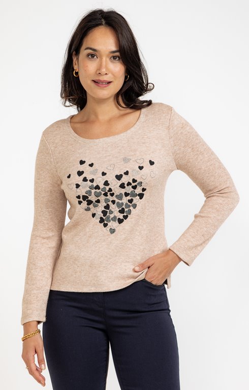 Pull imprimé placé