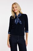 Pull 2-en-1 effet bandana au col