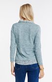 Tee-shirt 2-en-1 col chemise