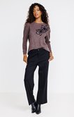 TEE-SHIRT COL ROND EN MAILLE CHAUDE