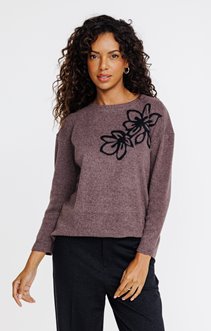 TEE-SHIRT COL ROND EN MAILLE CHAUDE