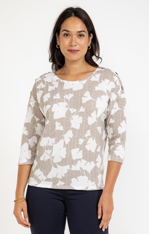 Tee-shirt imprimé manches 3/4