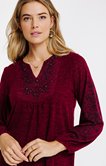 TEE-SHIRT COL TUNISIEN MANCHES LONGUES
