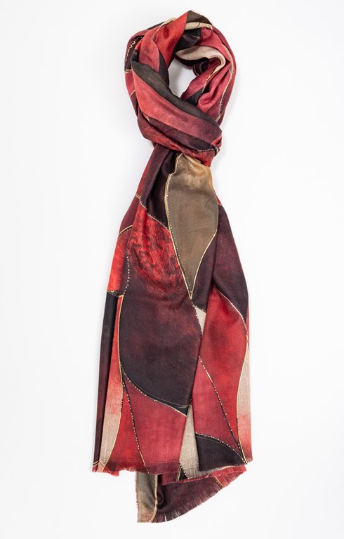 Foulard voile chaud imprimé
