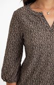 TEE-SHIRT IMPRIME, COL MAO, MANCHES 3/4