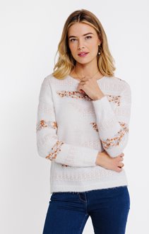 Pull rayures fantaisie