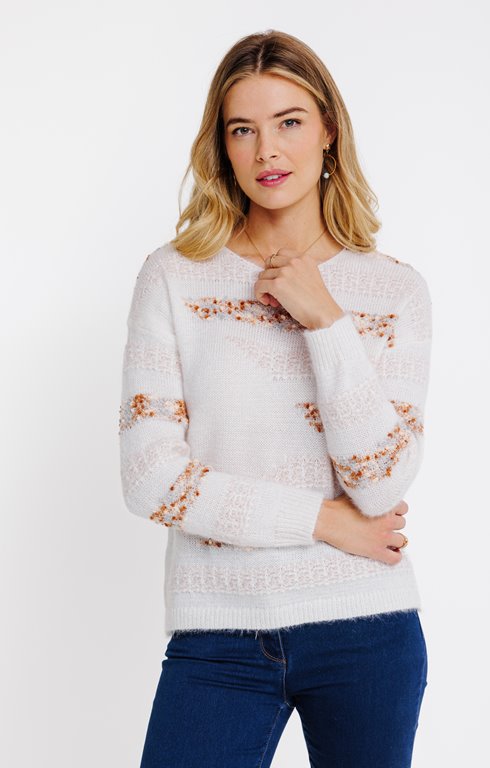 Pull rayures fantaisie