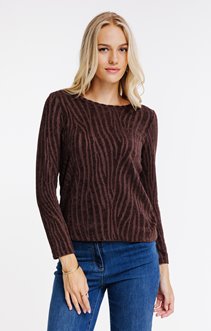 TEE-SHIRT UNI EFFET ZEBRE