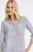 Chemise rayée imprimée