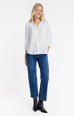 Chemise à carreaux imprimé coeur